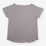 Breton Striped Cotton Modal Top Navy UK 14