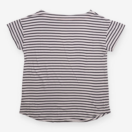 Breton Striped Cotton Modal Top Navy UK 14