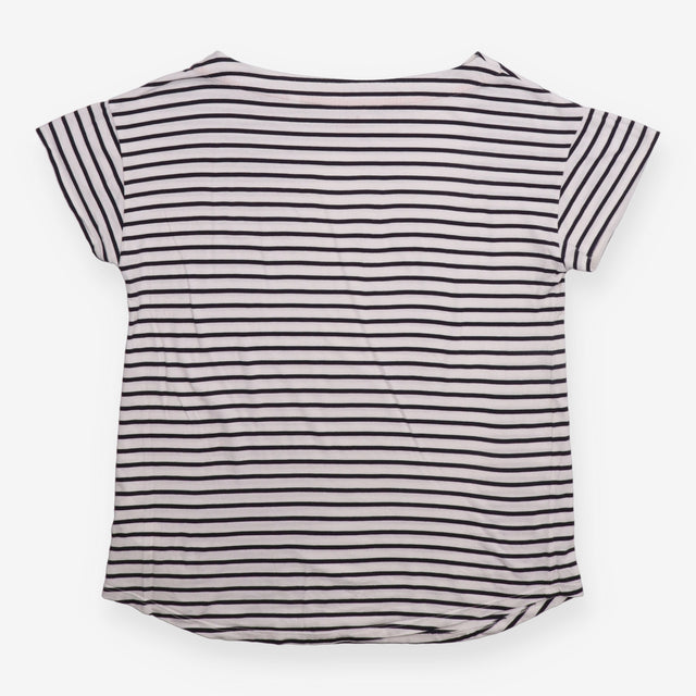 Breton Striped Cotton Modal Top Navy UK 14