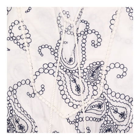 Dress Embroidered Paisley V Neck Tassel Mini