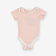 Bodysuit Short Sleeve Pink and White 