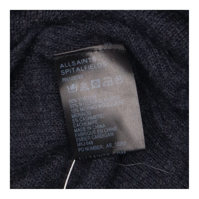 Knitted Cardigan Charcoal Grey Open Front