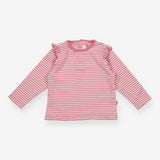 T-Shirt Long Sleeve Dark Pink Stripe 