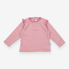 T-Shirt Long Sleeve Dark Pink Stripe 