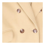 Collared longline Coat Light Yellow Cream