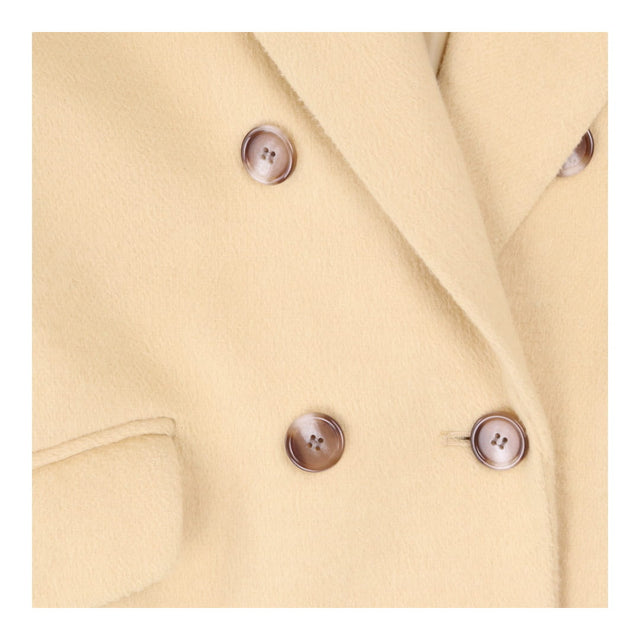Collared longline Coat Light Yellow Cream