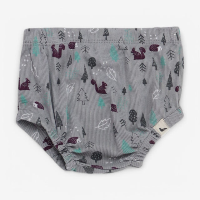 Bloomers Ribbed Grey with Woodland Scene
