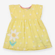 Dress Yellow White Dots and Daisy