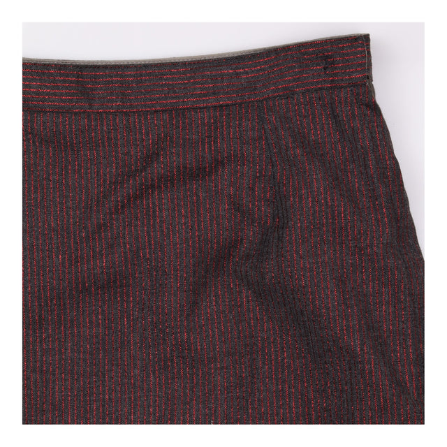Mini Skirt Black Red Stripe Bow Detail A-Line