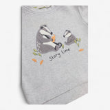 Jersey grey sweater story time badgers