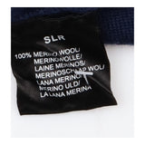 Dress Navy Merino Wool Embroidered Three Quarter S