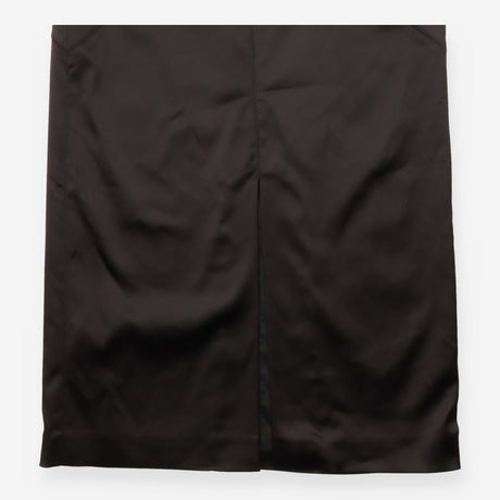 Whistles Black Satin Panelled Stitch Bodycon Midi 
