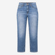 Jeans Carol Straight Leg Mid Wash Blue