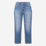 Jeans Carol Straight Leg Mid Wash Blue