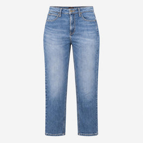 Jeans Carol Straight Leg Mid Wash Blue