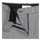 Reiss Black White Micro Check Tailored Trousers