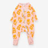 Sleepsuit pink orange flowers