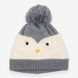 Grey penguin bobble hat