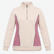 Maternity Sweatshirt Beige Mauve Colour Block Half