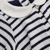 Navy Striped Romper Dress