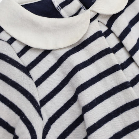 Navy Striped Romper Dress