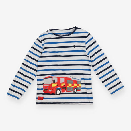 Lighthouse T-shirt blue stripe fire engine