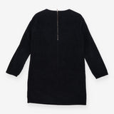 Dress Navy Blue Corduroy Long Sleeve Patch Pocket