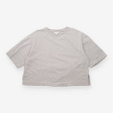Grey Marl Oversized Boxy Split-Hem Knit Top