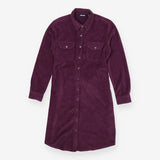 Lands End Purple Cord Shirt Dress