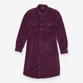 Lands End Purple Cord Shirt Dress