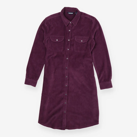 Lands End Purple Cord Shirt Dress