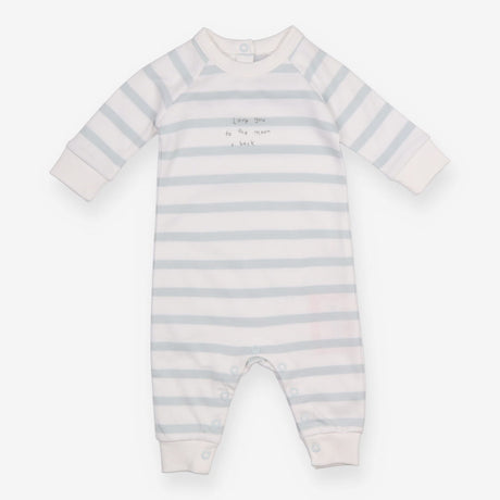 Sleepsuit white and green stripe