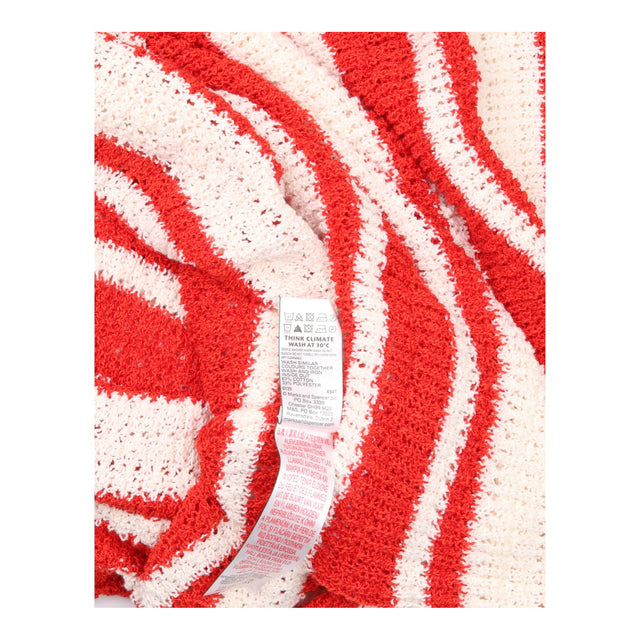 Dress Striped Knitted Sleeveless Column Maxi Red W