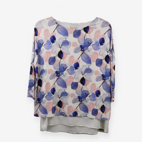 Printed Jersey Top – Laina Leaf Pattern