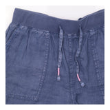 Effie Linen Drawstring Shorts Dusk Blue