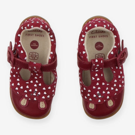 Shoes first walkers pink white hearts