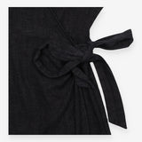 Vero Moda Black Short Sleeve Side Tie Wrap Mini Dr