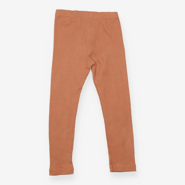 Pale orange ribbed leggings