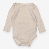 Bodysuit Long Sleeved Ribbed Beige