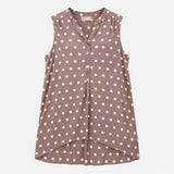 Wallis Sleeveless Blouse Polka Dot Collarless