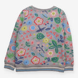 Grey sweatshirt with flowers