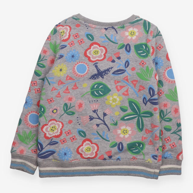 Grey sweatshirt with flowers