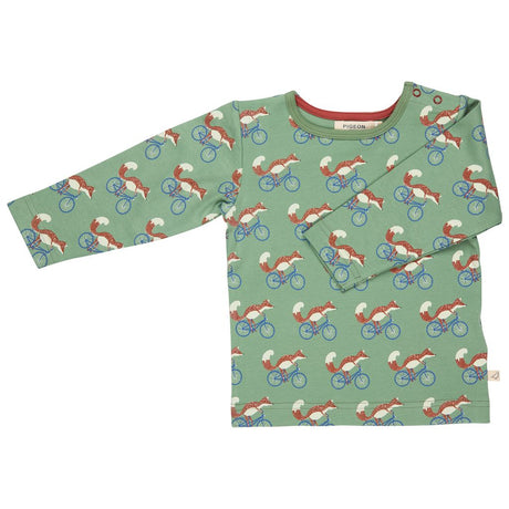 T-shirt cycling fox - green