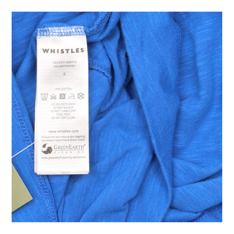 T-Shirt Blue Short Sleeve Crew Neck Slub