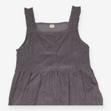 Alice Cord Jumpsuit Grey | Smocked Straps