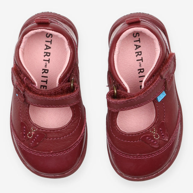 Pink T Bar shoe butterfly