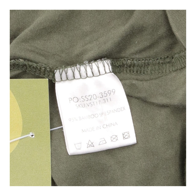Vest Top Scoop Neck Bamboo Khaki Green