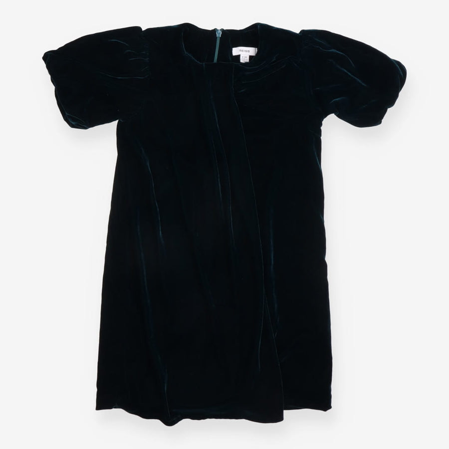 Velvet Shift Dress Dark Green