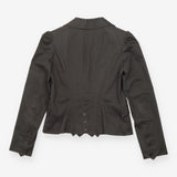 Reiss Dark Charcoal Fine Pinstripe Tailored Blazer