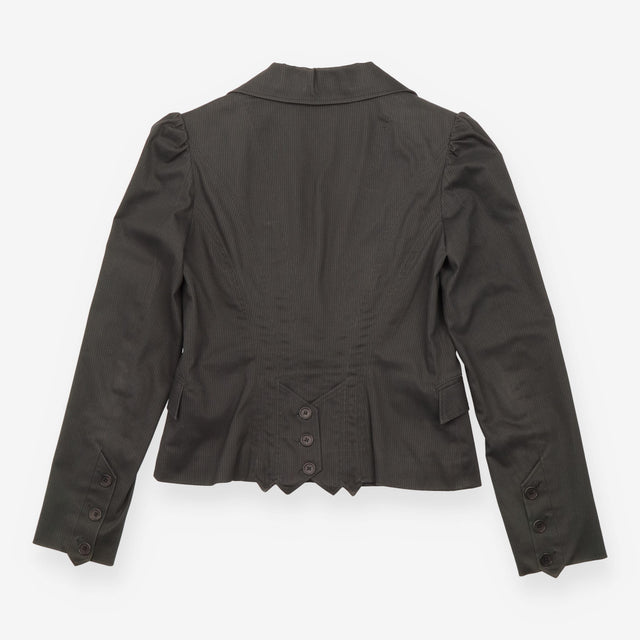 Reiss Dark Charcoal Fine Pinstripe Tailored Blazer